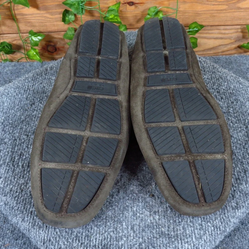 Cavalli Class Men Loafers Size 45 Luxury Driving Shoes Brown Suede Slip On